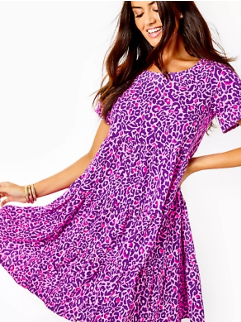 Lilly PulitzerJodee Swing Dress Size Medium Purple Berry My Favorite Spot